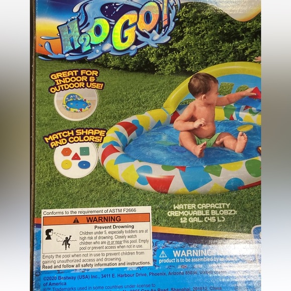 H2OGO! Splash & Learn 47-Inch Inflatable Kiddie Pool - Picture 4 of 6
